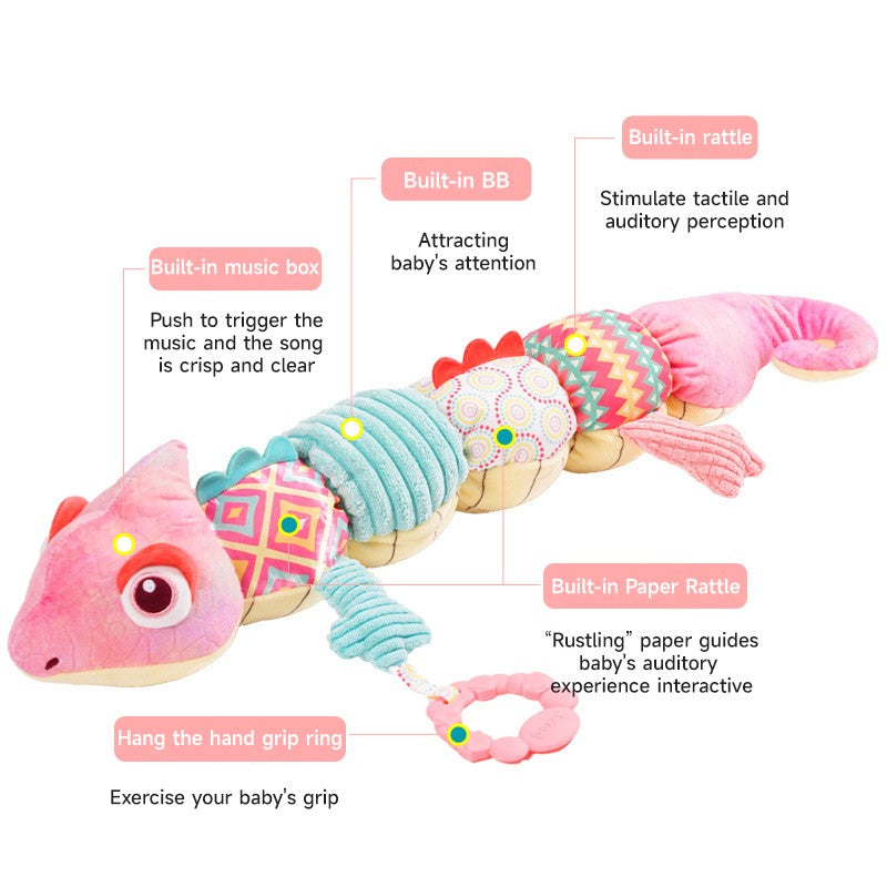 Baby Rattle Musical Caterpillar Worm Infant Soft Plush Toys Children Sensory Animals Caterpillar Toys Newborn Tummy Time Toys