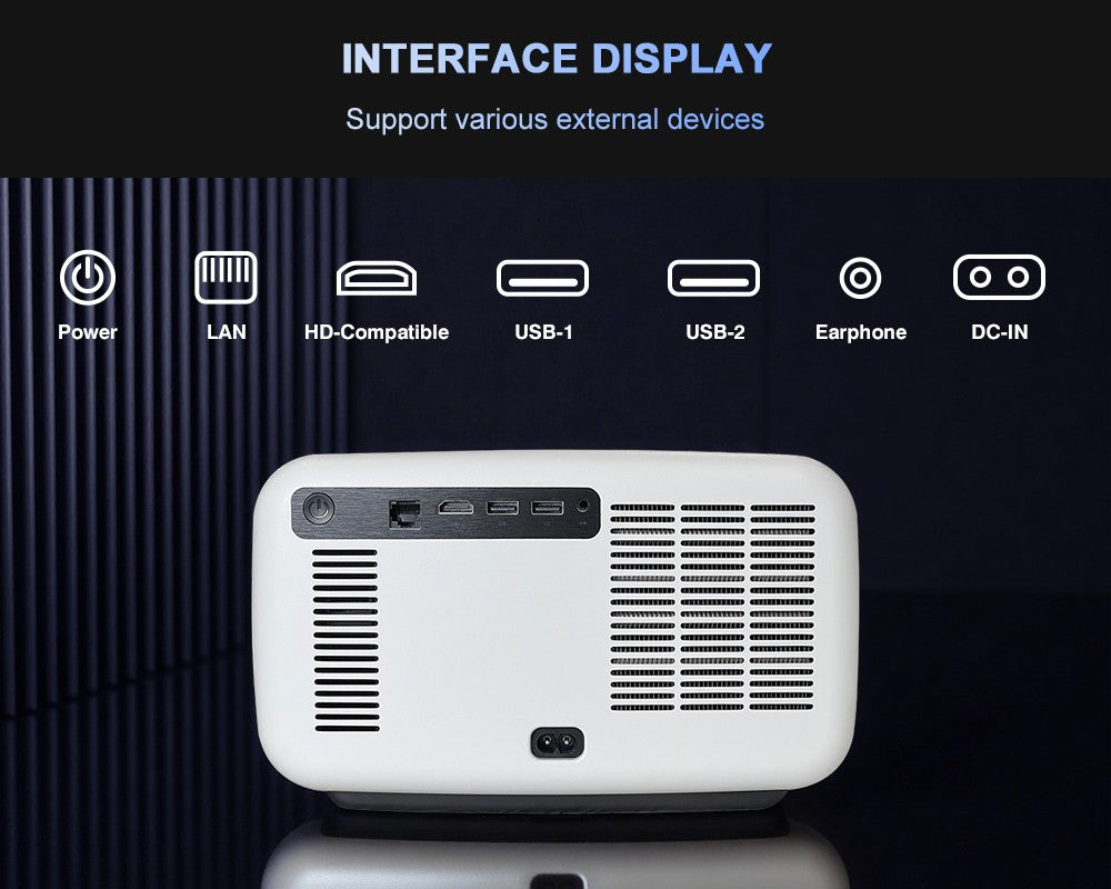 Flixtone 4000 Ansi Full HD Projector 4k D10S 3G 128 G Beam Projectors Home Theater Video Android 15 Samrt TV Beamer for Movies