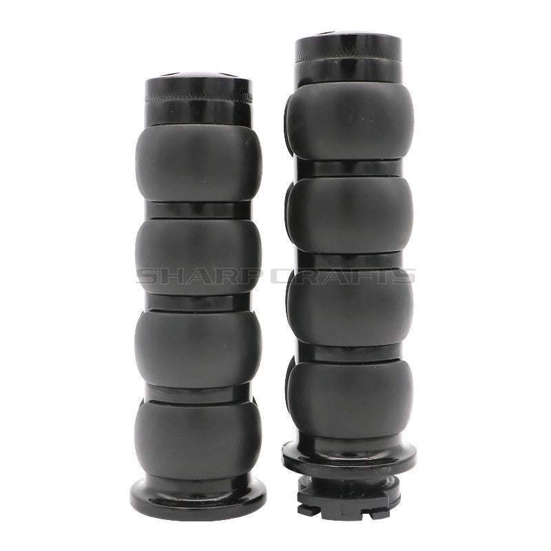 1" 25mm & 7/8'' 22mm Billet Rubber Flame Spike Hand Grips For Harley Honda Kawasaki Suzuki Yamaha Bikes Cruiser Chopper Custom
