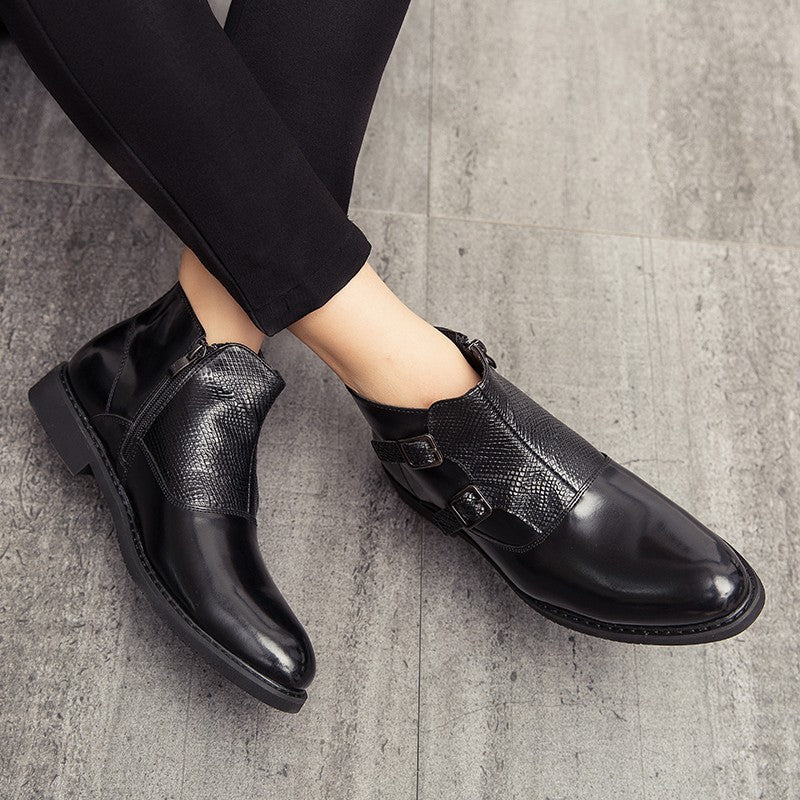 2025 Men's Fashion Chelsea Boots Comfortable Leather Upper Dry Inner Non-Slip Rubber Sole Casual Resistant Ankle Dress Boots