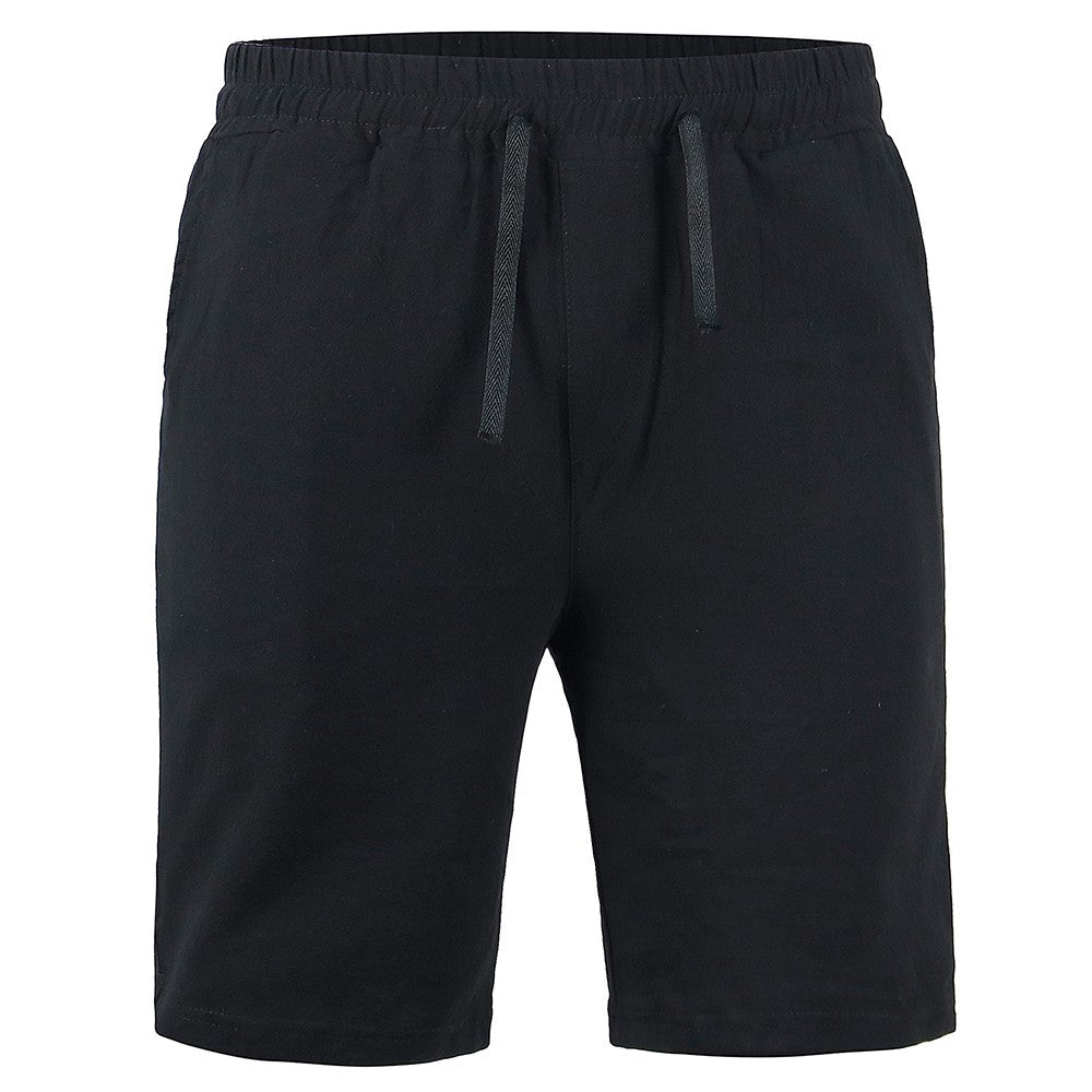 KB New Men's Cotton Linen Shorts Pants Male Summer Breathable Solid Color Linen Trousers Fitness Streetwear S-3XL