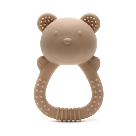Hot sale cute bear baby rattle silicone teether 0-1 year toy