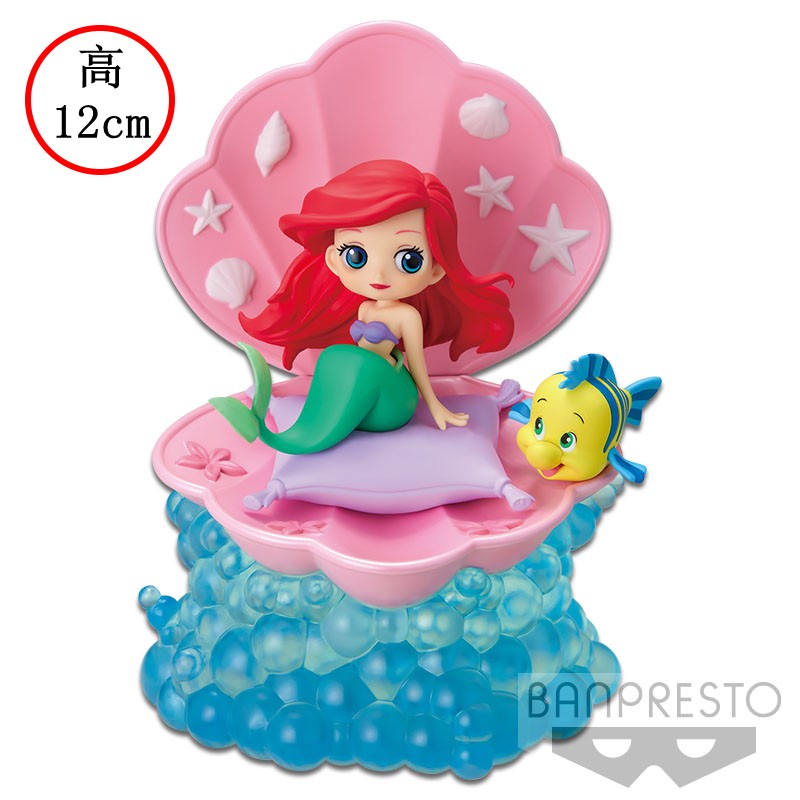 Bandai Disney The Little Mermaid Anime Qposket Characters Ariel Glitter Line Action Figure Collectible Model Toys Birthday Gift