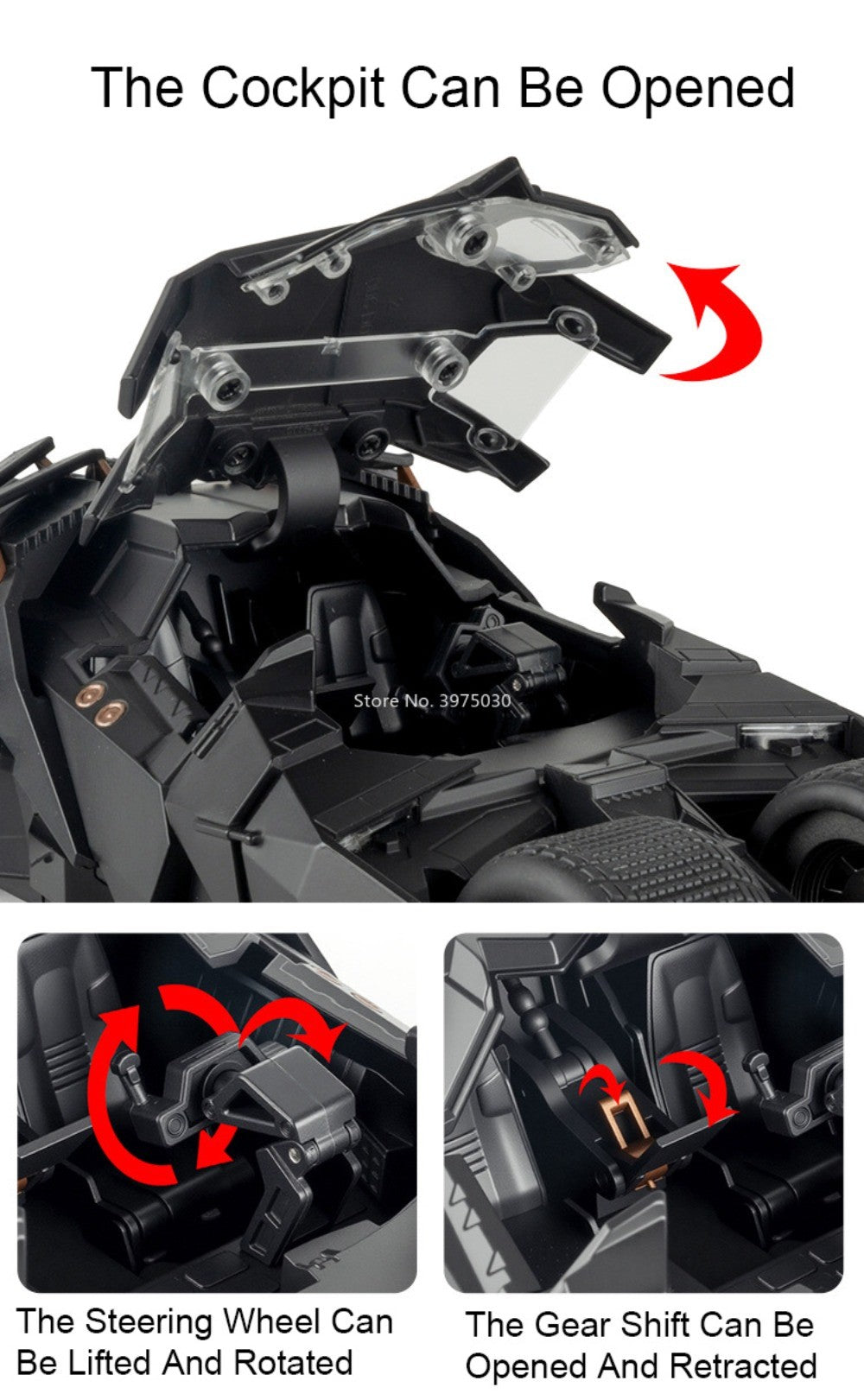 1:24 Scale Batmobile Miniature Models Toys Cars Spray Version with Alloy Diecast Light Sound Vehicles Toy for Child Adult Gifts