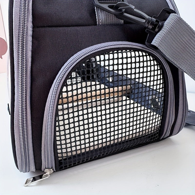 Portable Foldable Bird Cage Equipped with plastic chassis Handheld small pet bag Suitable for Parrot Hamster Hedgehog Chipmunk