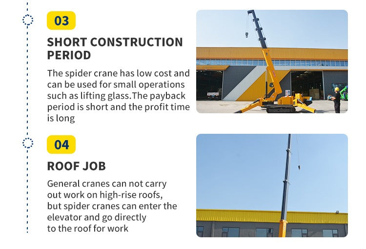 5 Ton Spider Crane with Modular Design, Quick-Change Attachments & Universal Tool Interface for Versatility