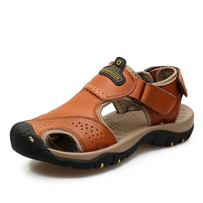 2025 Man's shoes Genuine Leather Men Sandals Summer Men's Shoes Outdoor Water Shoes Leather Sandals For Men men summer sandals