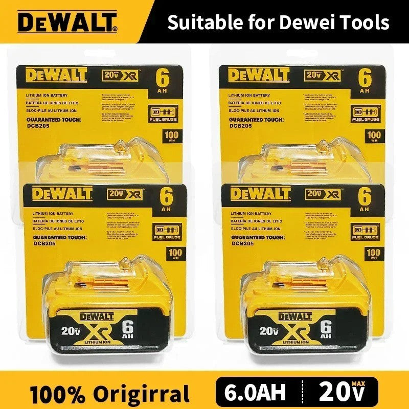 New 100% Original 6Ah 20V Original Dewalt Power Tool Battery DCB206 DCB206 20V Battery DCB205 DCB200