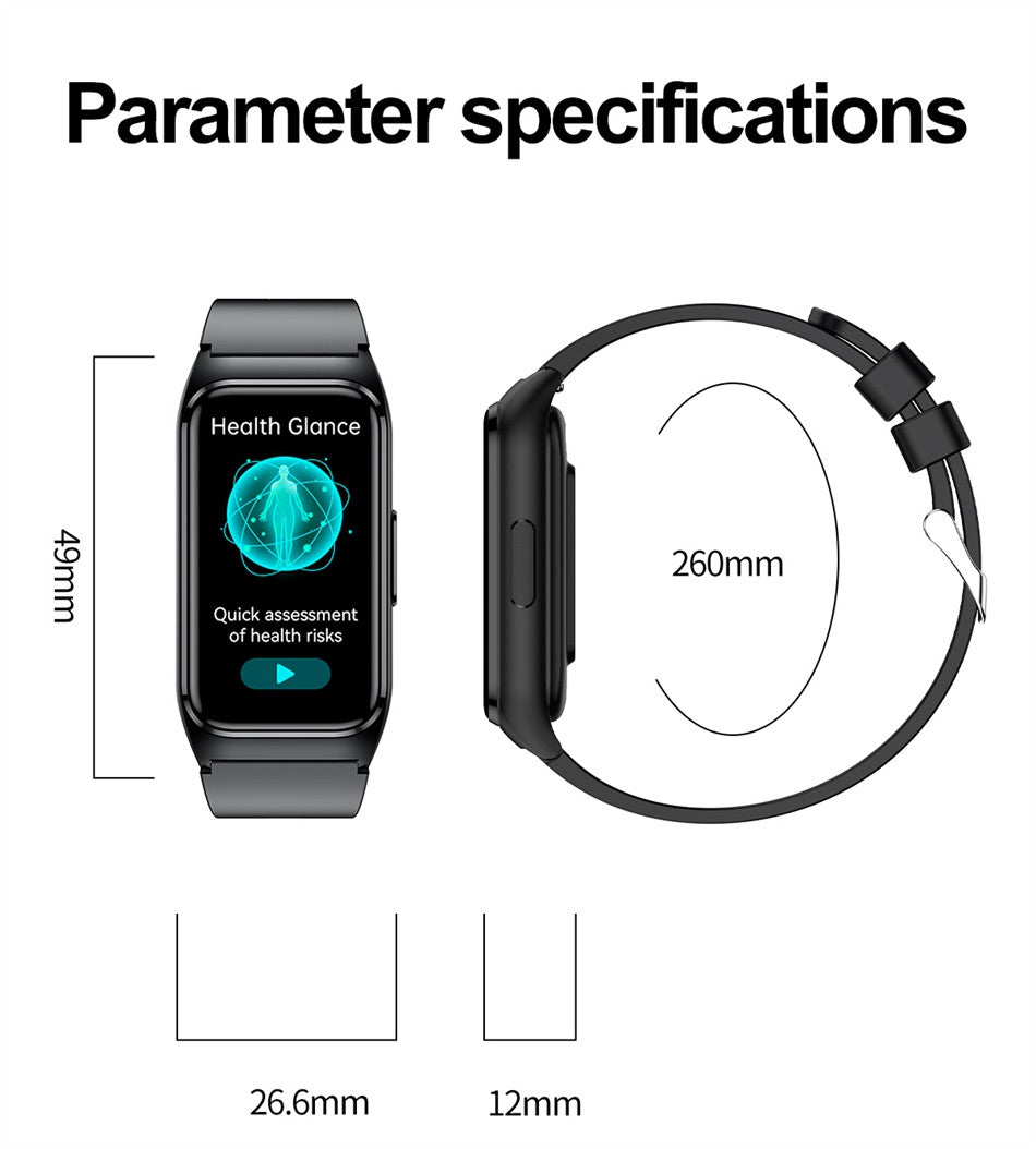 ECG+PPG Smart Watch Health Monitoring Blood Pressure Uric Acid Blood Fat bracelet Bluetooth Call Reminder Waterproof SmartWatch