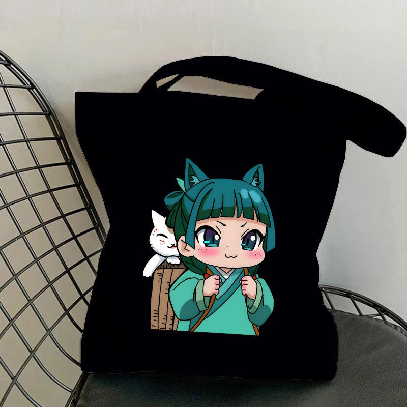 Hot Anime The Apothecary Diaries Printed Canvas Bag Messenger Bag Cute Fun Handbag Women Men Casual Tote Bag Gift
