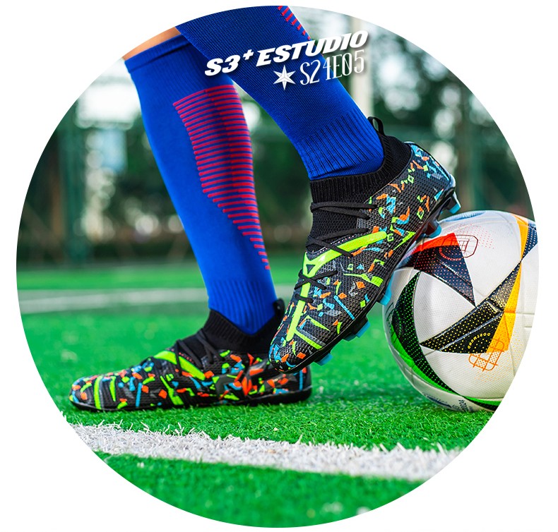 Mens Football Field Boots Ultralight Turf Indoor Society Training Soccer Shoes Cleats for Kids Sneakers TF/FG Football Shoes