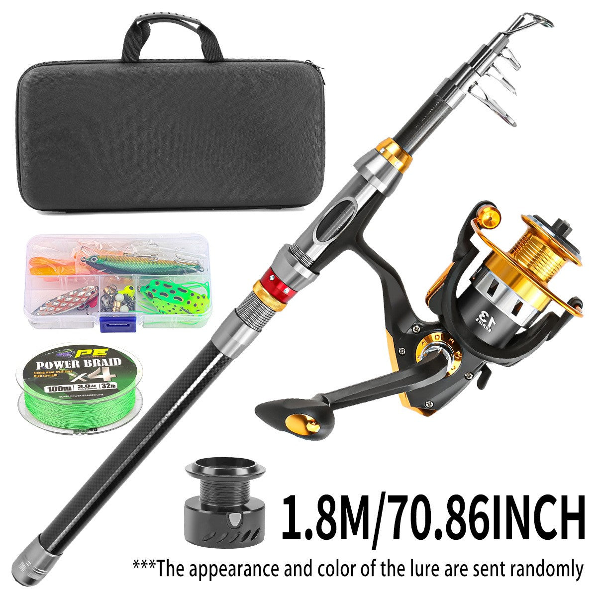 Carbon Luya Rod Retractable Portable Travel Fishing Tackle Set Throwing Rod Far Throwing Sea Fishing Rod
