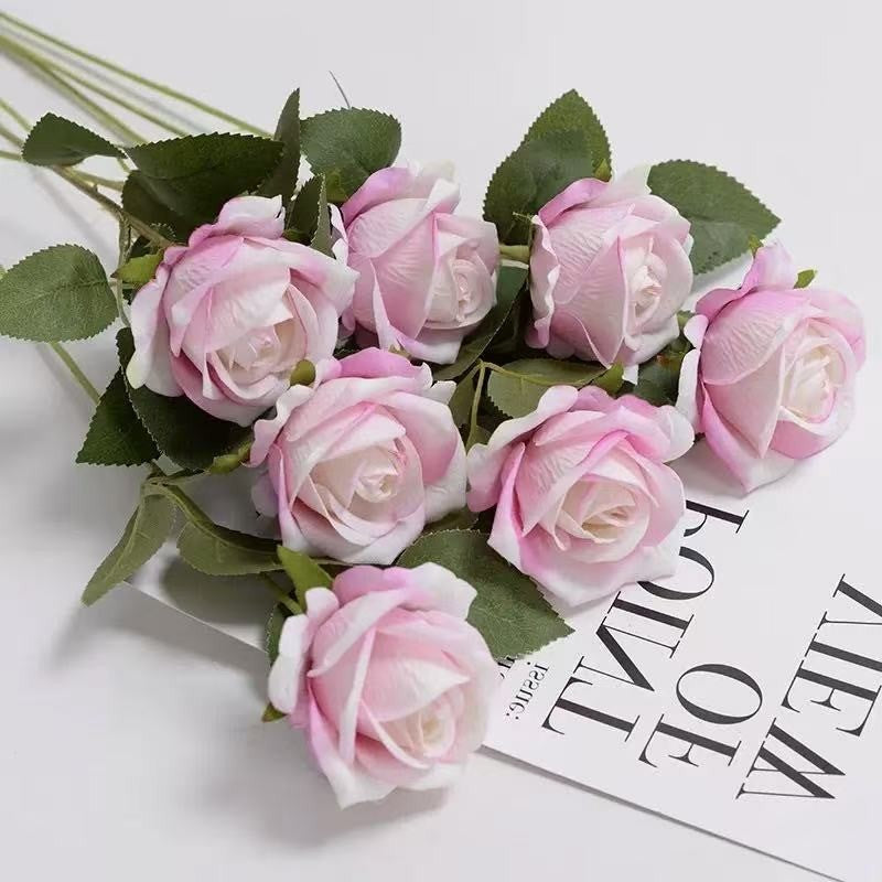 1~20pcs Artificial rose decoration Red rose Realistic artificial flowers Fake flowers Wedding dining table home decoration