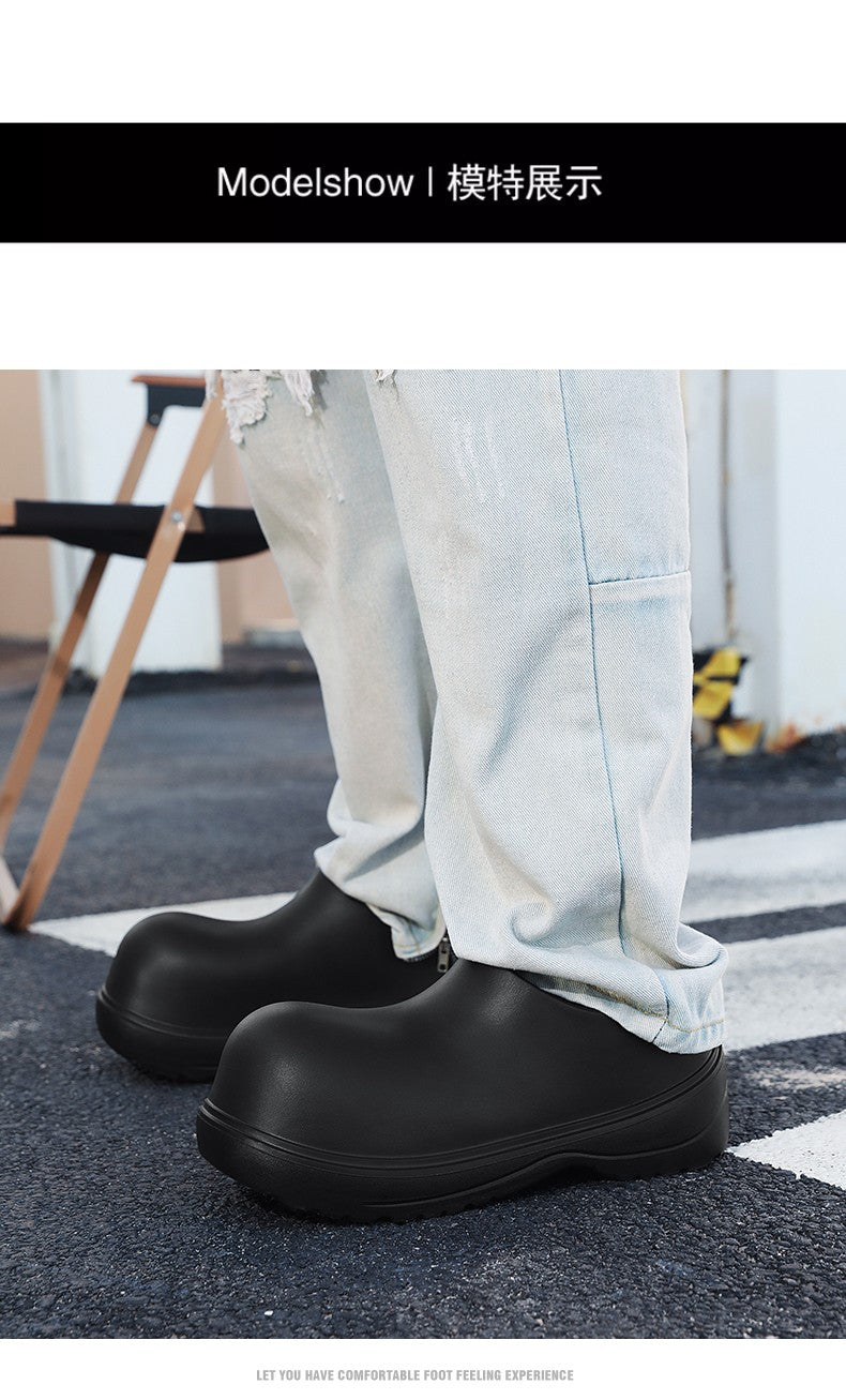 EVA new slip-on chef shoes men and women general casual big head shoes lightweight thick soles all wear rain shoes