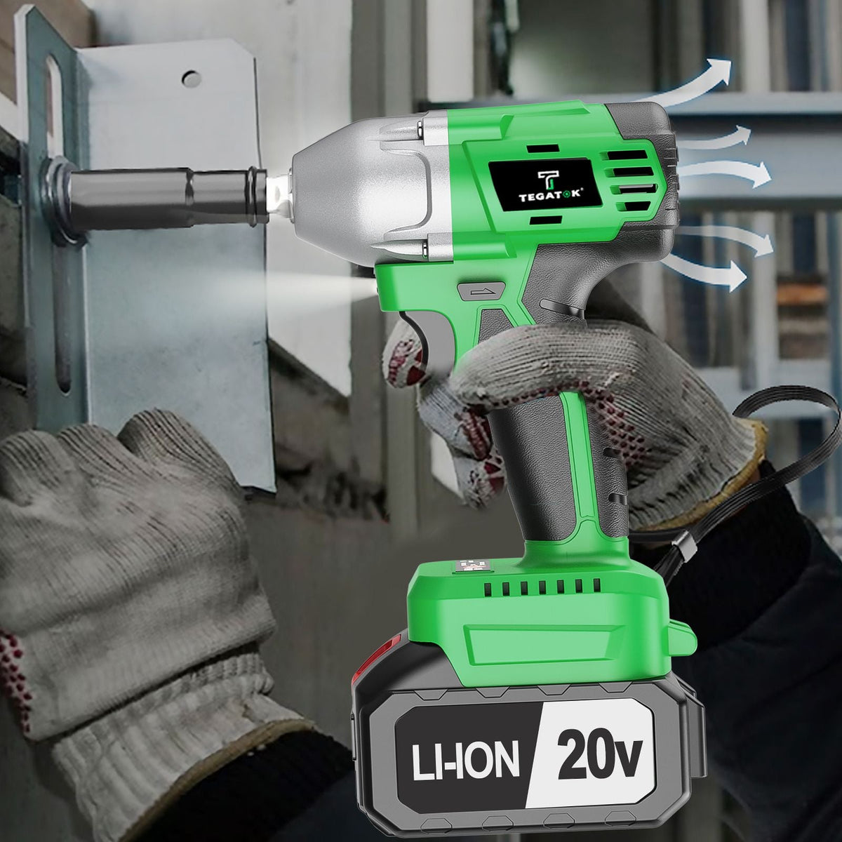 3-IN-1 Electric Wrench with High Torque 430Nm Brushless Electric Wrench for Car Maintenance Tools Cordless Wrench 20V Electric
