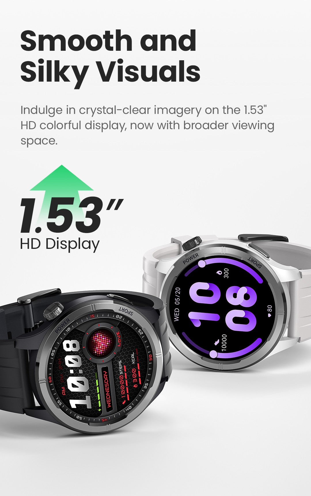 HAYLOU Solar Neo Smart Watch 1.53'' HD Display 24H Health Monitoring Bluetooth Call Smartwatch Men Women Smart Sport Watchs