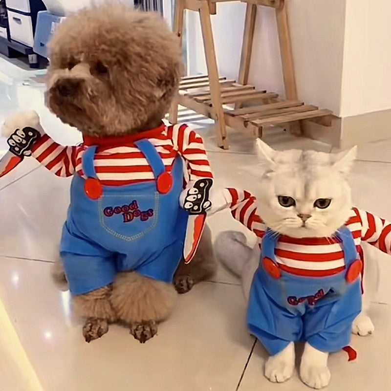 Halloween Pet Costume Small Medium Dogs Cats Funny Animal Transform Outfit Dog Cat Clothing For Festival Party Cosplay