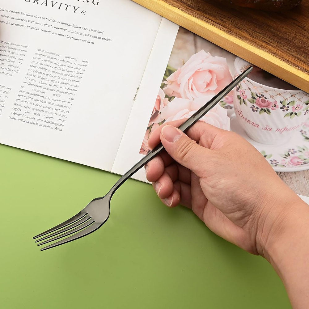 16Pcs Rainbow Dinnerware Stainless Steel Cutlery Set Knife Cake Fork Spoon Dinner Flatware Set Kitchen Silverware Tableware