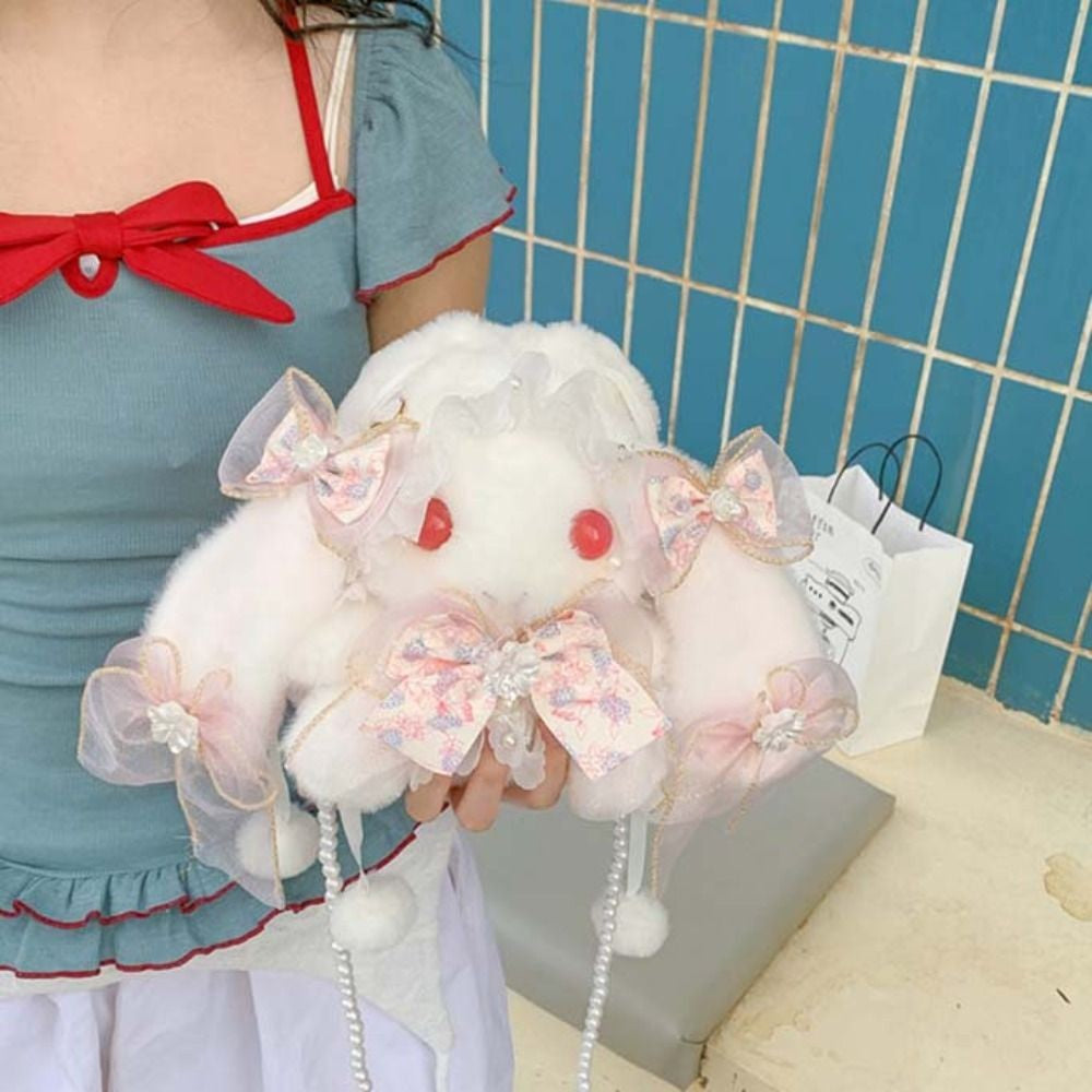 Kawaii Bunny Bag Princess Lolita Shoulder Bag Long-eared Rabbit Sweet Crossbody Bags