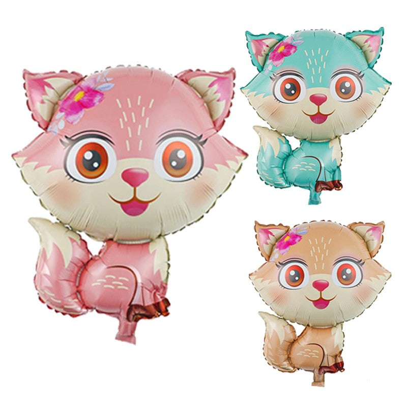 Cute Cartoon Animals Fox Deer Foil Balloons Forest Animals Theme Baby Shower Birthday Party Decoration Supplies