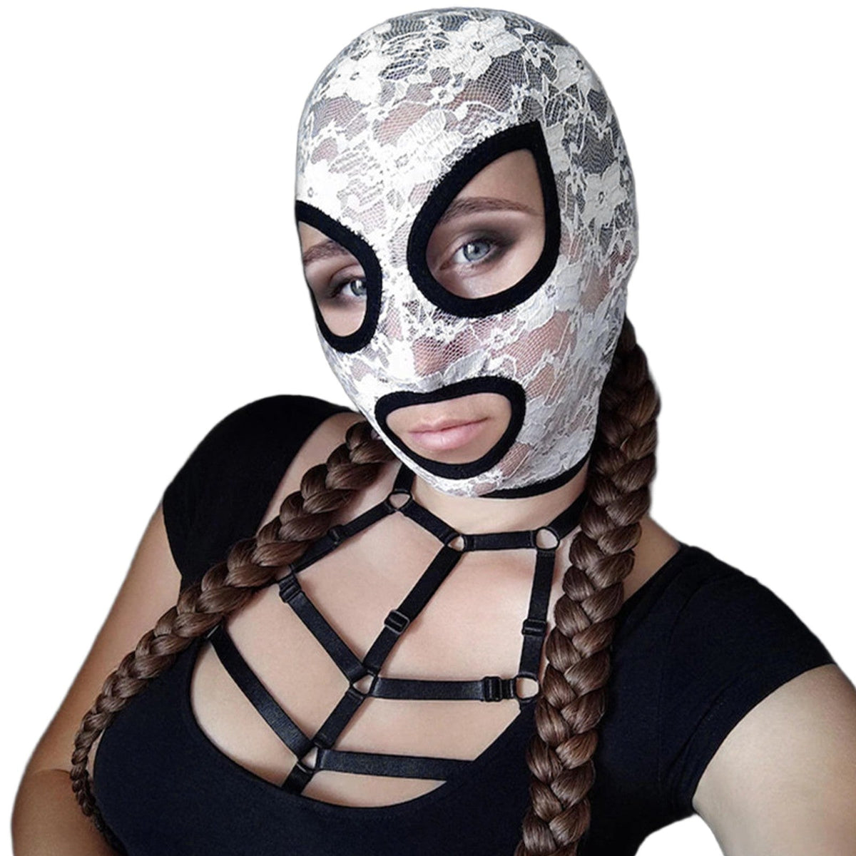 1Pc Face Mask Lace or Velvet Mask Headgear Gothic Halloween Carnival Costume Mask Masquerade Party Performance Supplies