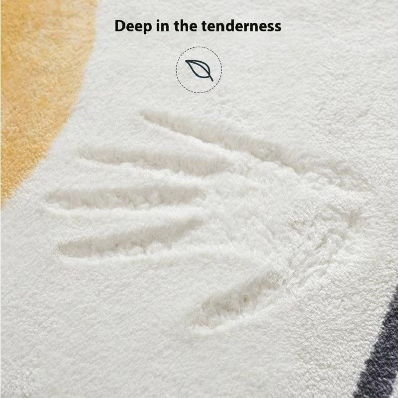 VIKAMA Coin Pattern Rug SpongeBob Style Home Bedroom and Living Room Floor Mat Non-Slip Anti-Fouling Carpet Home Decoration