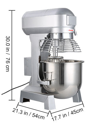 SucceBuy 10- 30L Electric Dough Machine Stainless Steel Commercial Cream Egg Whisk Mixer Processor Kitchen Food Stand Blender
