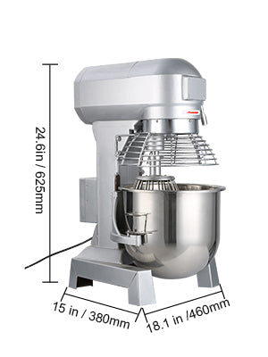 SucceBuy 10- 30L Electric Dough Machine Stainless Steel Commercial Cream Egg Whisk Mixer Processor Kitchen Food Stand Blender
