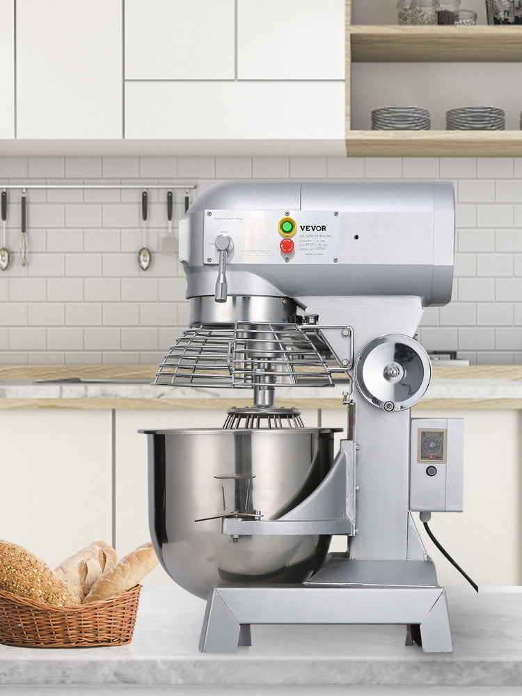 SucceBuy 10- 30L Electric Dough Machine Stainless Steel Commercial Cream Egg Whisk Mixer Processor Kitchen Food Stand Blender