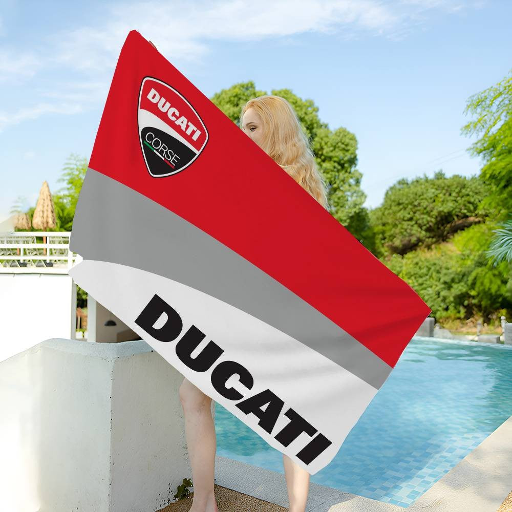 Ducati Motorcycle LOGO Printing Big Microfiber Beach Towels Towel Sand Beach Towels Pool Towel for Travel Swim Pool Yoga