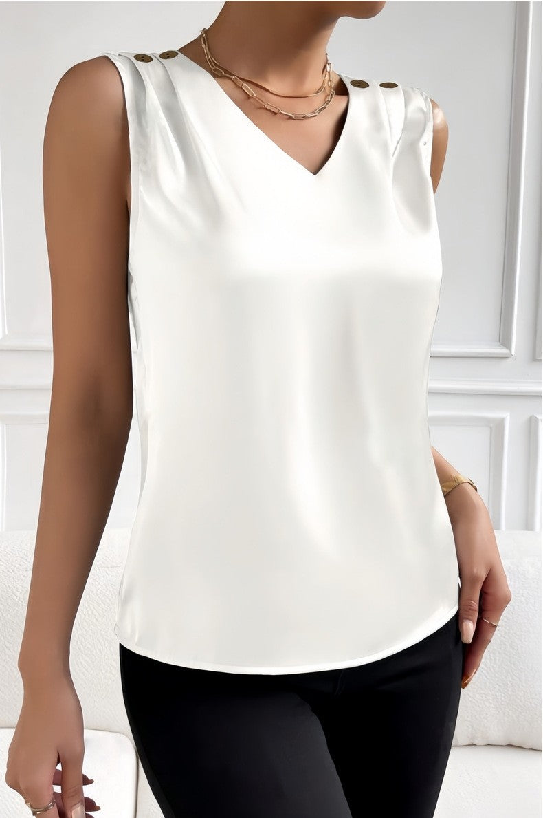 Solid Casual Loose Sleeveless Blouses For Women Fashion Summer Women's Oversized Shirts And Blouses Elegant Youth Female Tops