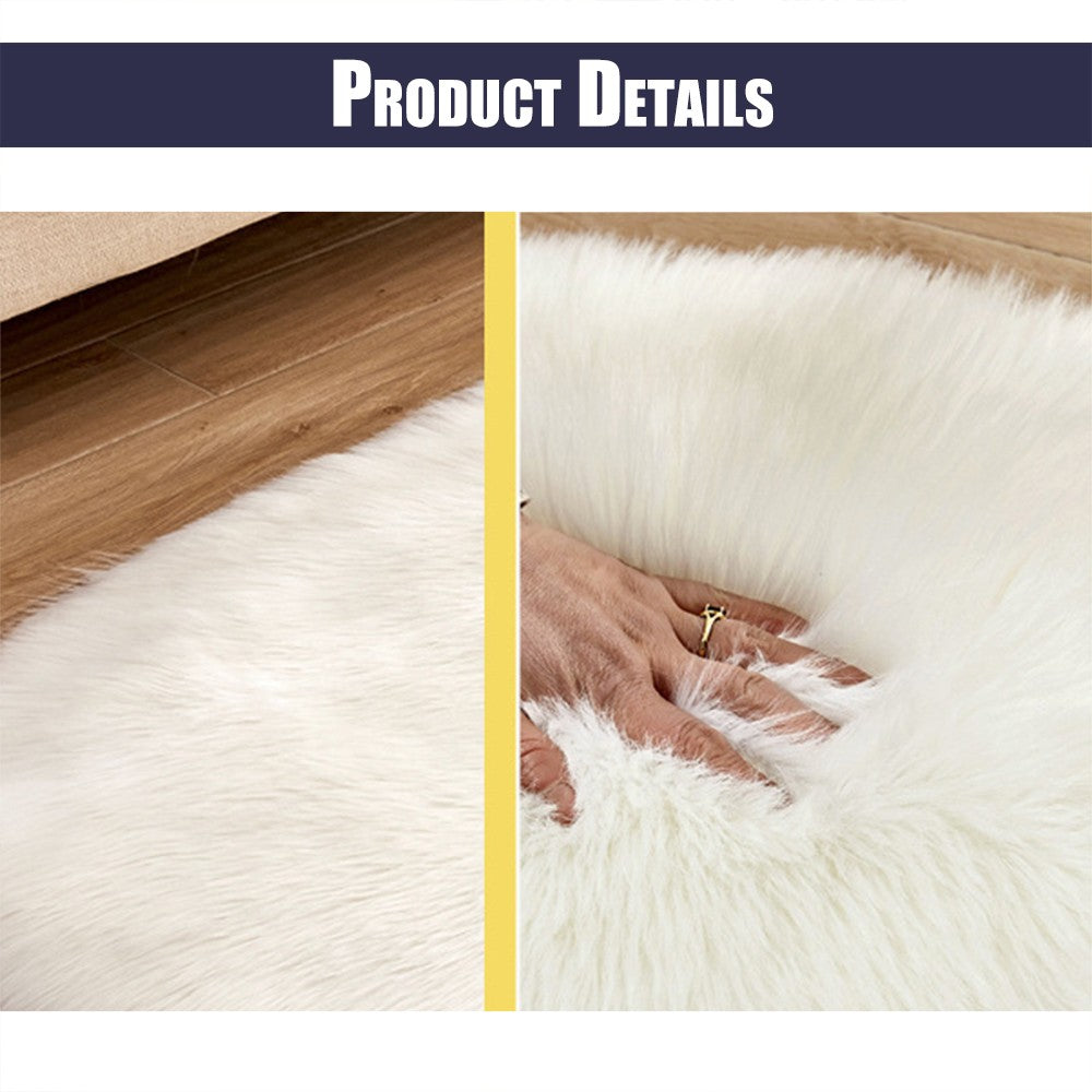 Heart Shaped Faux Fur Rug Bedroom Fluffy Shaggy Area Rugs Sheepskin Fuzzy Rug Carpets Throw Shag Rug Sofa Decor Floor Mat Plush