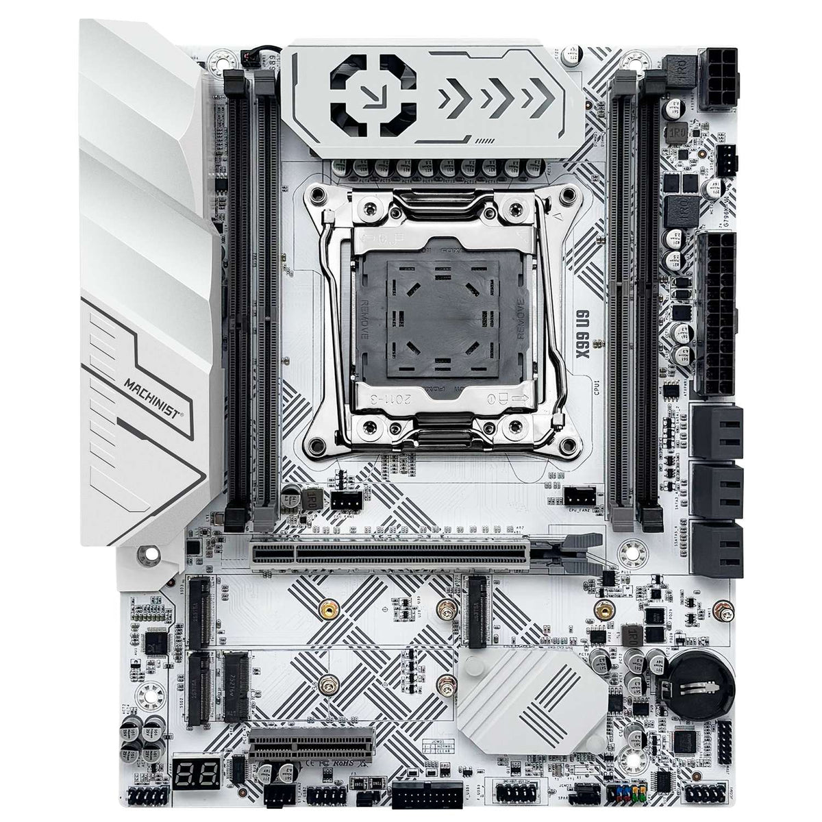 MACHINIST X99 U9 Motherboard C612 chip Support DDR4 RAM Four channels LGA2011-3 CPU With TPM and M.2 slot White Armored USB3.0