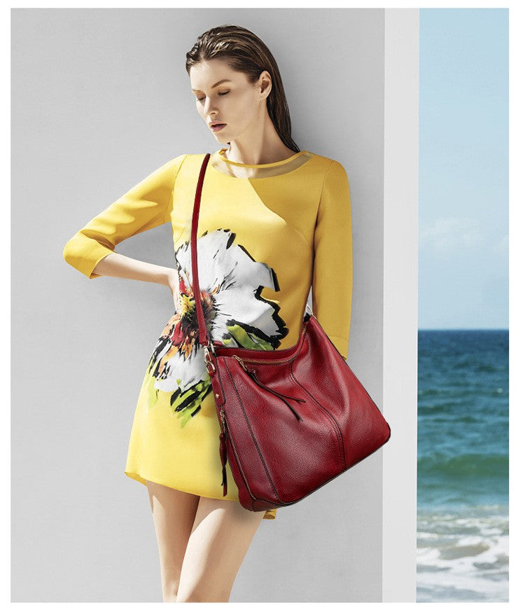 New women's handbag, single shoulder crossbody bag, PU women's tote bag, large capacity women's bag