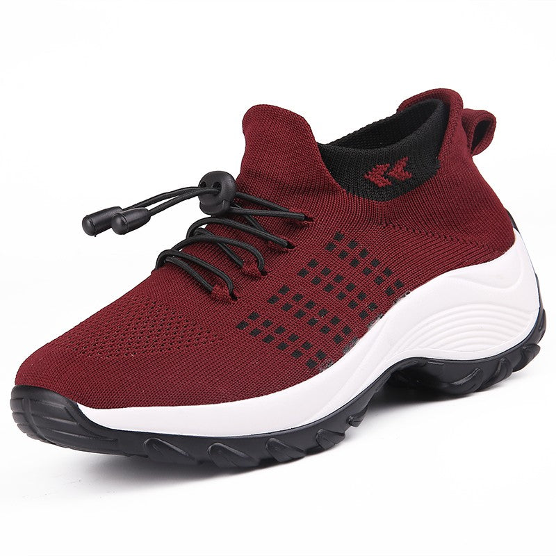 Oiaano Barefoot Womens Walking Shoes GreySock Casual Ladies Fashion Sneakers Comfort Slip On Air Cushion Platform Lightweight