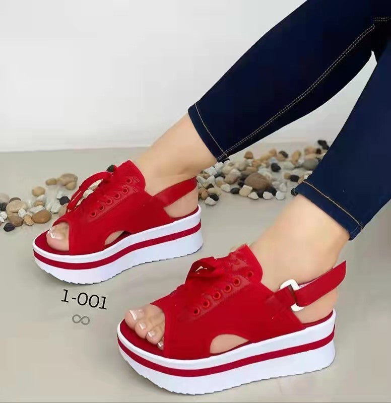 New Fashion Women's Open Toe Flats Casual Platform Sandals Comfortable Designer Elevated Sandals for Women Zapatos De Mujer