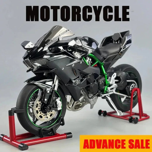 Spray 1:6 For Kavvasaki Racing Ninja 500 H2R Motorcycle Simulation Sound Light Kid Gift Collection value Displa Christmas gifts