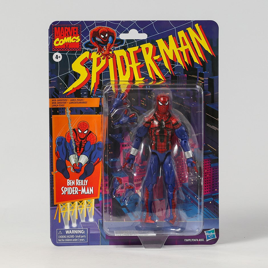 Marvel Legends Retro Cardback Spider-Man Cel-Shading Comics PVC Action Figure Collectible Model Toy Gift