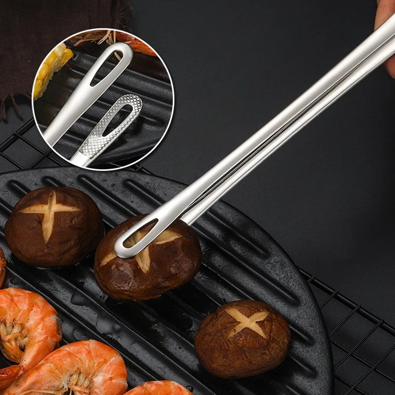Stainless Steel Kitchen Tongs for Barbecue, Grill, Cooking, Salad, Meat, Buffet, and BBQ Tools – Versatile Food Tongs Clip