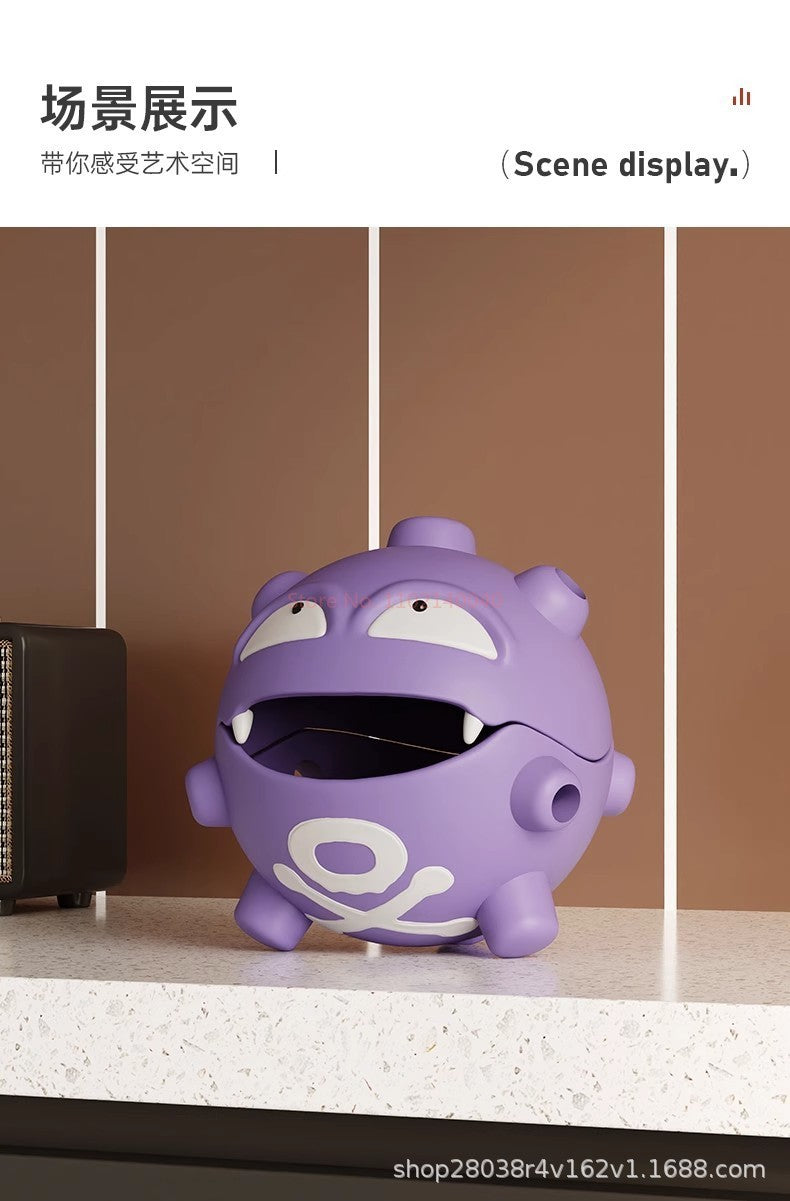 Cartoon Koffing Mosquito Coil Tray Anime Gastly Indoor Incense Holder Cute Bedroom Grimer Figure Desktop Car Decoration Gas Toy