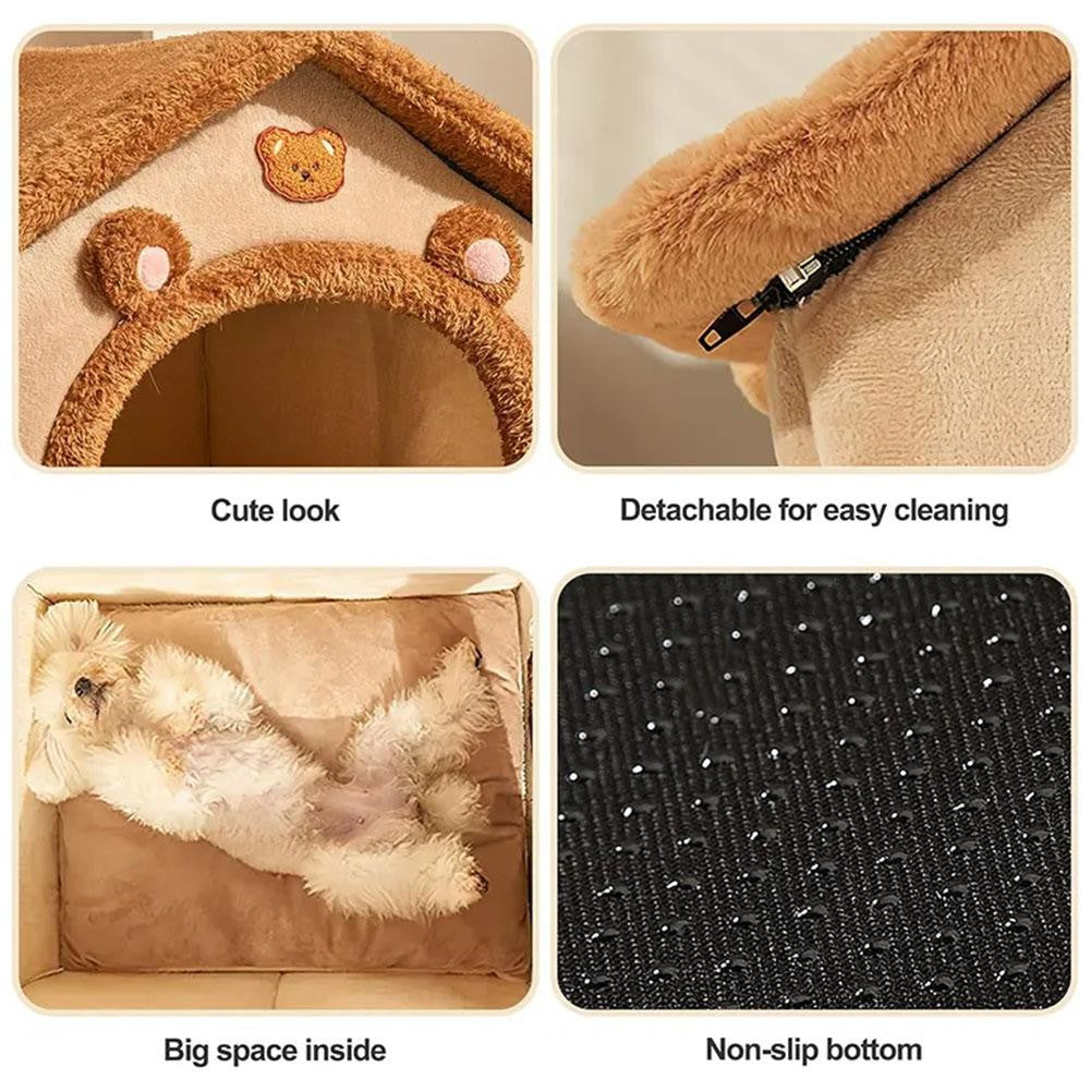 Thickened Pet Warm House Cat And Dog House Winter Warm Universal For All Seasons Detachable And Washable Cute New Comfortable