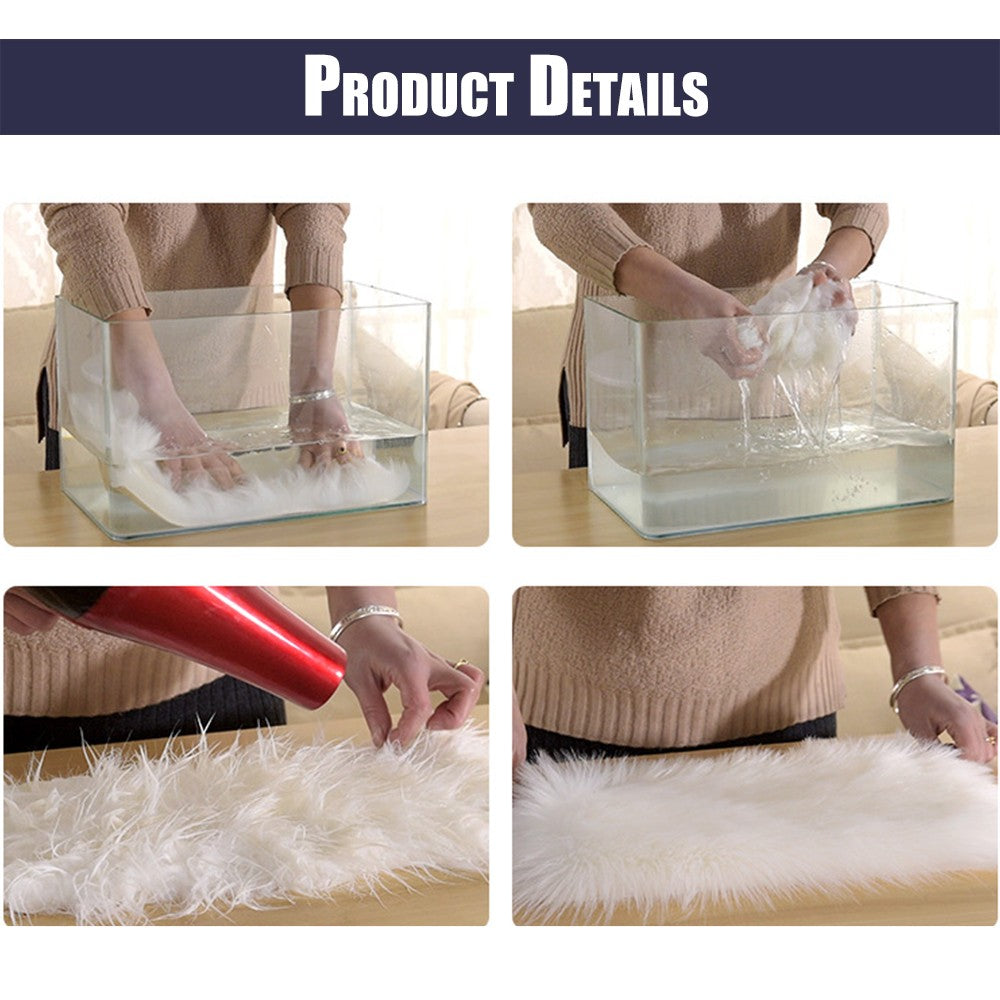 Heart Shaped Faux Fur Rug Bedroom Fluffy Shaggy Area Rugs Sheepskin Fuzzy Rug Carpets Throw Shag Rug Sofa Decor Floor Mat Plush