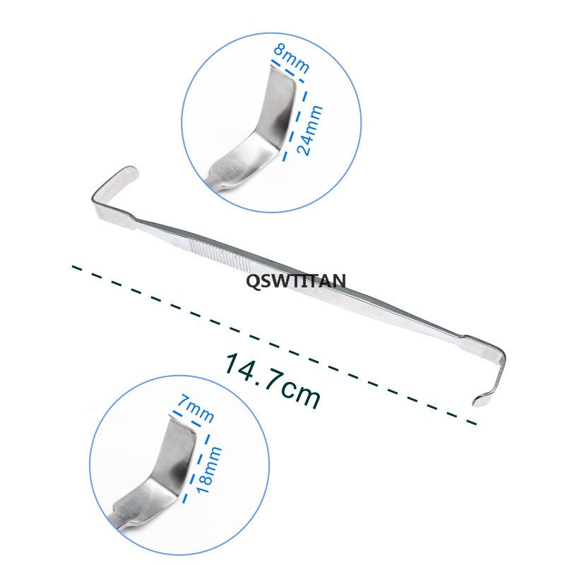 Stainless steel Retractor Hook L-shaped Double Hook Veterinary pet instruments