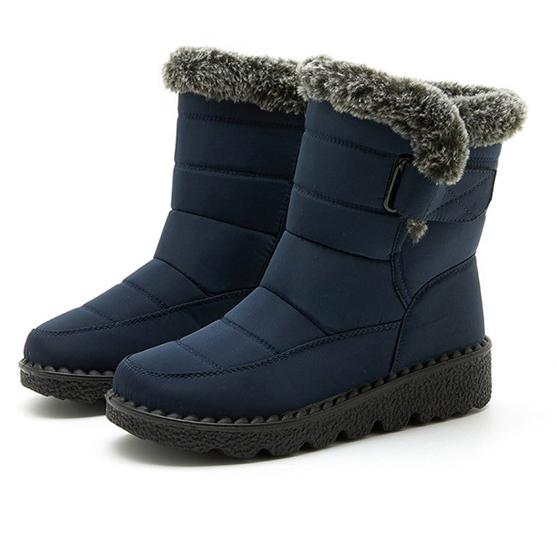 Women's Boots 2025 Trend Winter Shoes For Woman Winter Boots Ankle Low Heels Botas Mujer Waterproof Snow Boots With Fur Shoes