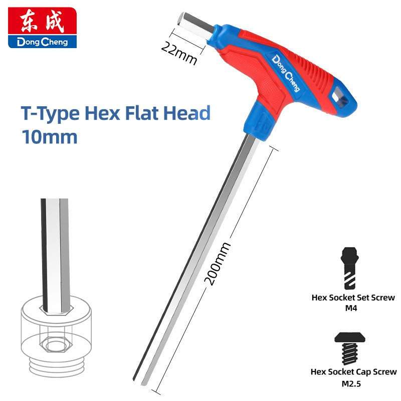 T-Handle Hex key allen wrench falt Ball/Flat head metric 2/2.5/3/4/5/6/8/10mm Home Auto Bike Repair Hand Tool Screwdriver
