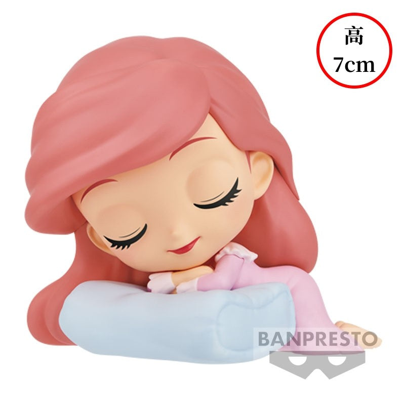Bandai Disney The Little Mermaid Anime Qposket Characters Ariel Glitter Line Action Figure Collectible Model Toys Birthday Gift