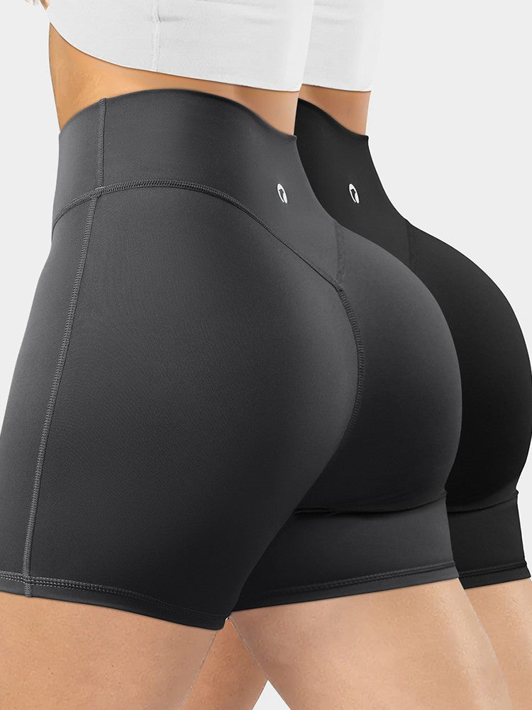 Summer Women's High-Waist Breathable Yoga Shorts High Elastic Running Tights Leggings Cycling Workout Gym Sports Shorts
