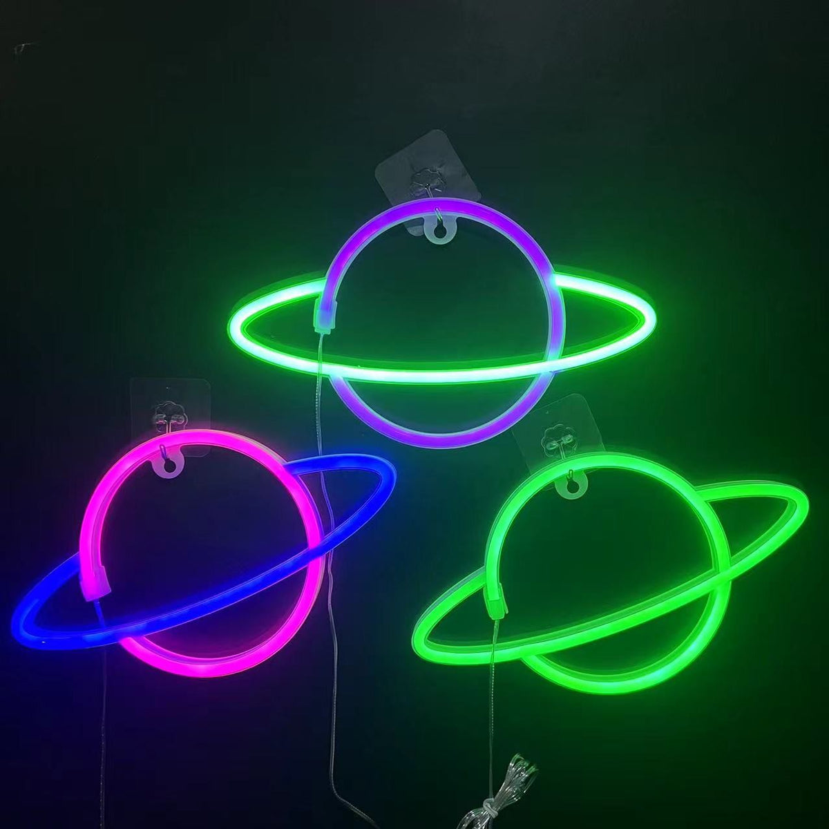 Neon Sign Alien Face Shaped Wall Hanging Lights for Home Game Room Saucerman Plant LED Night Lamps Xmas Party Holiday Art Decor