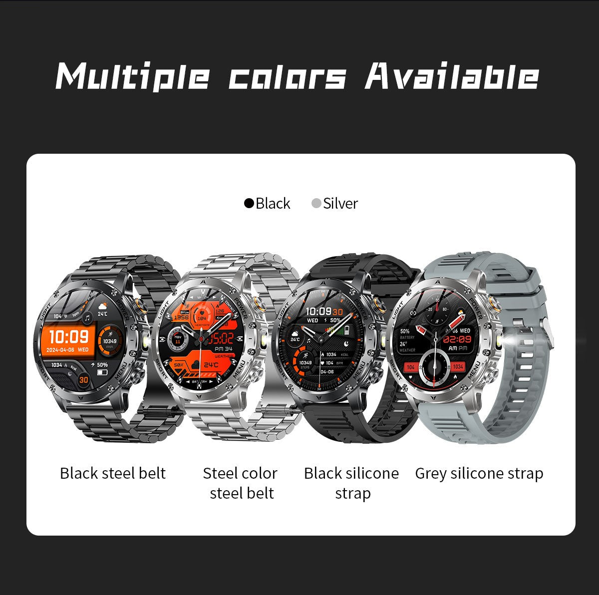 2025 T-REX3 1000mAh Large Battery Durable Adult Smart Watch GPS Strong Flashlight 10ATM Waterproof BT Call Sports Smartwatch Men