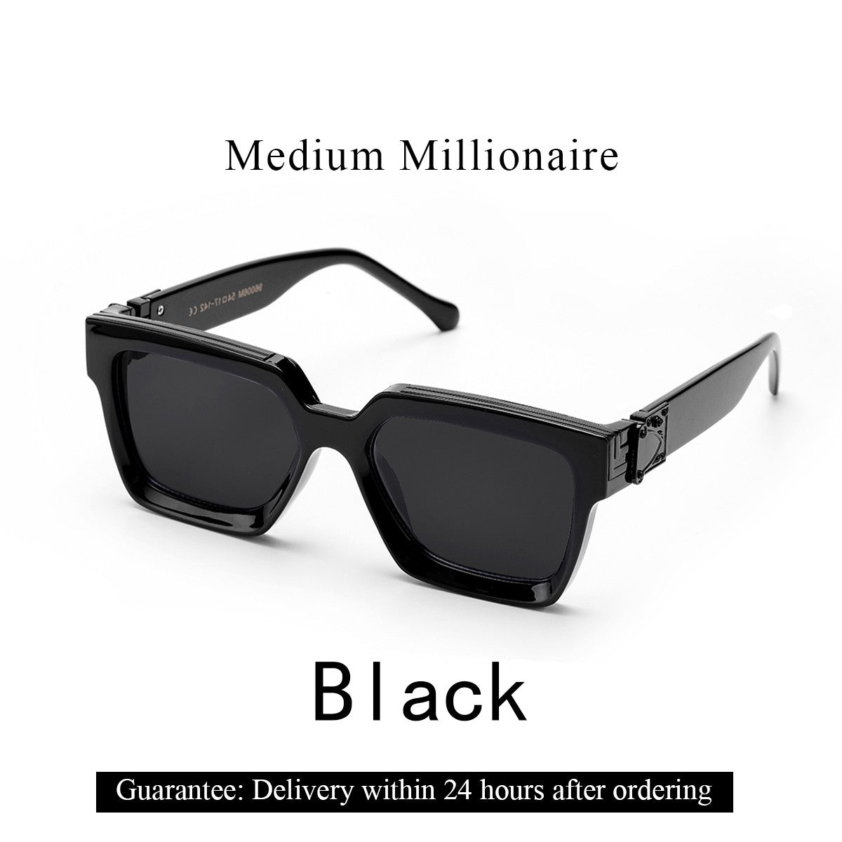 Ruiao Retro Black Millionaire Shades Luxury Sunglasses 2025 For Men Designer Famous Brand Square Sun Glasses Man Women Sunglass